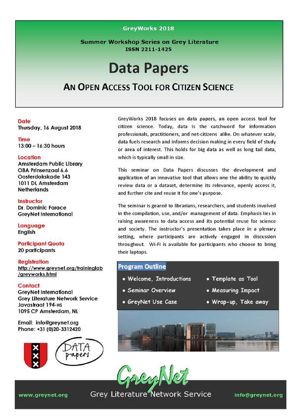 GreyWorks 2018 -Data Papers 