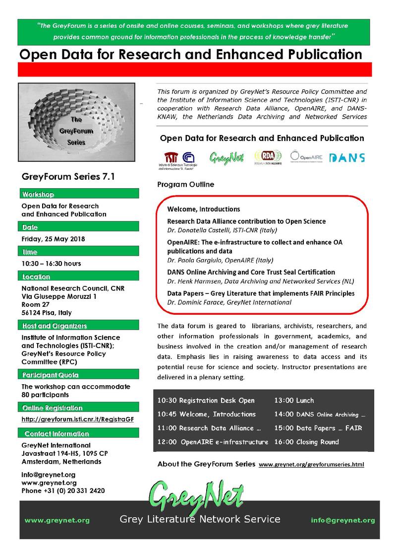 Open Data for Research and Enhanced Publication