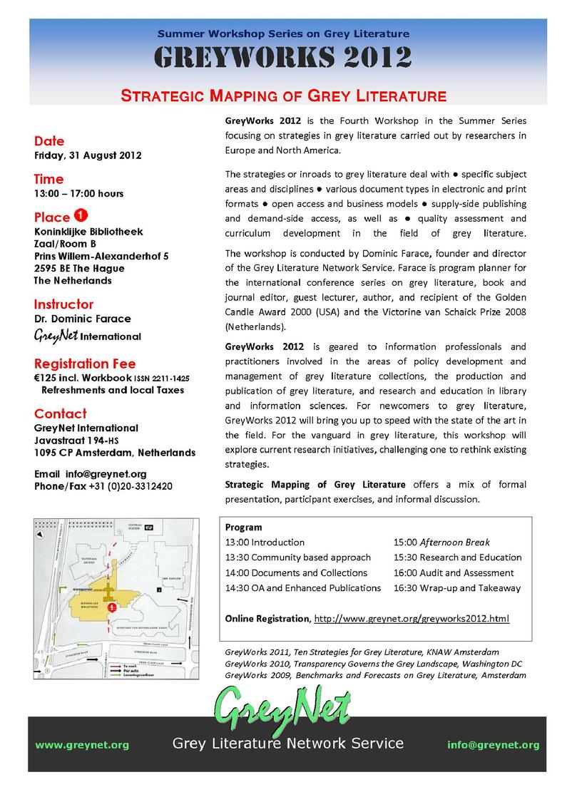 Summer Workshop Series on Grey Literature