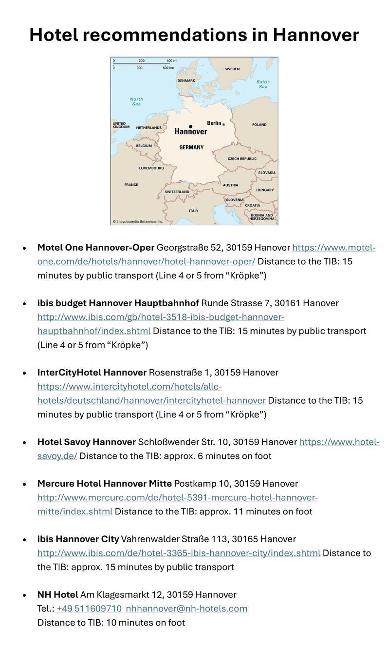 Recommended Hotels in Hannover