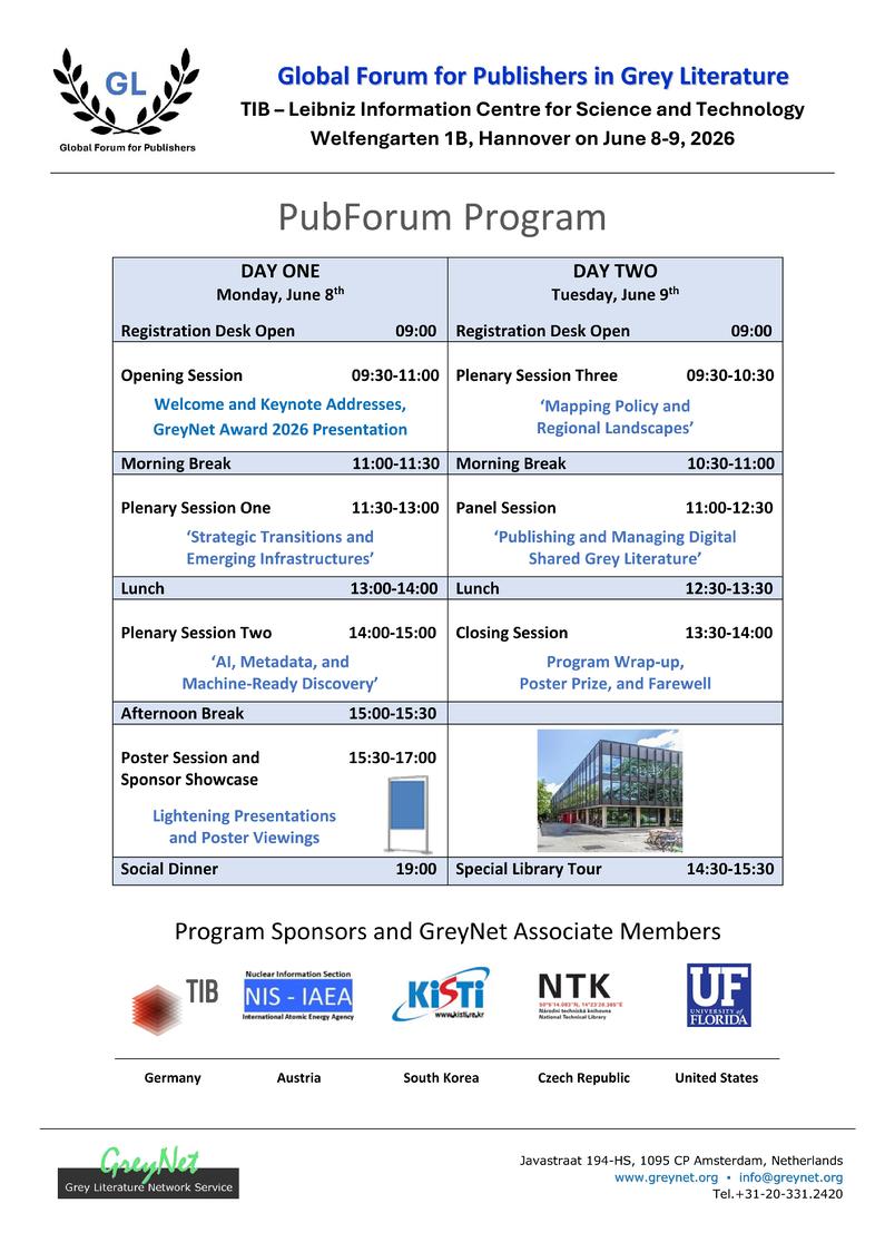 Global Forum for Publishers in Grey Literature